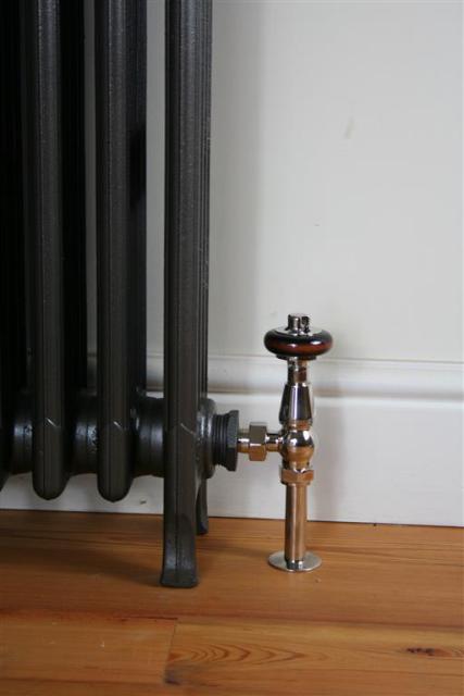 Bright Nickel Traditional Style Thermostatic Valve with Matching Shroud Kit