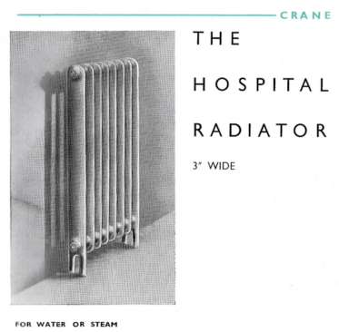 Crane's 'Hospital Radiator' from their 1930s catalogue.
