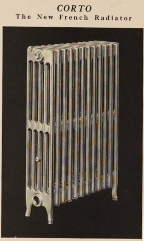 A brochure image of the Corto radiator.