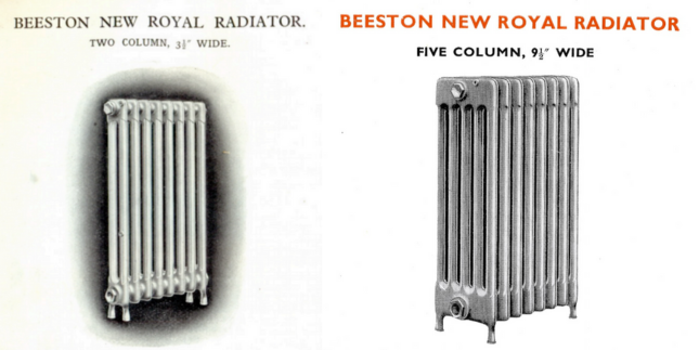 The New Royal 2 and 5 column radiator.